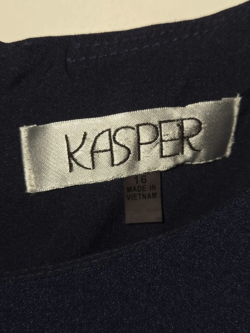 Kasper Navy Blue Career Sheath Dress